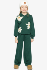 Deux par Deux Sweater Flowers Jasper