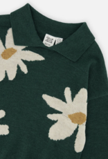 Deux par Deux Sweater Flowers Jasper