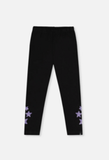 Deux par Deux Organic Jersey Leggings Black w/Stars