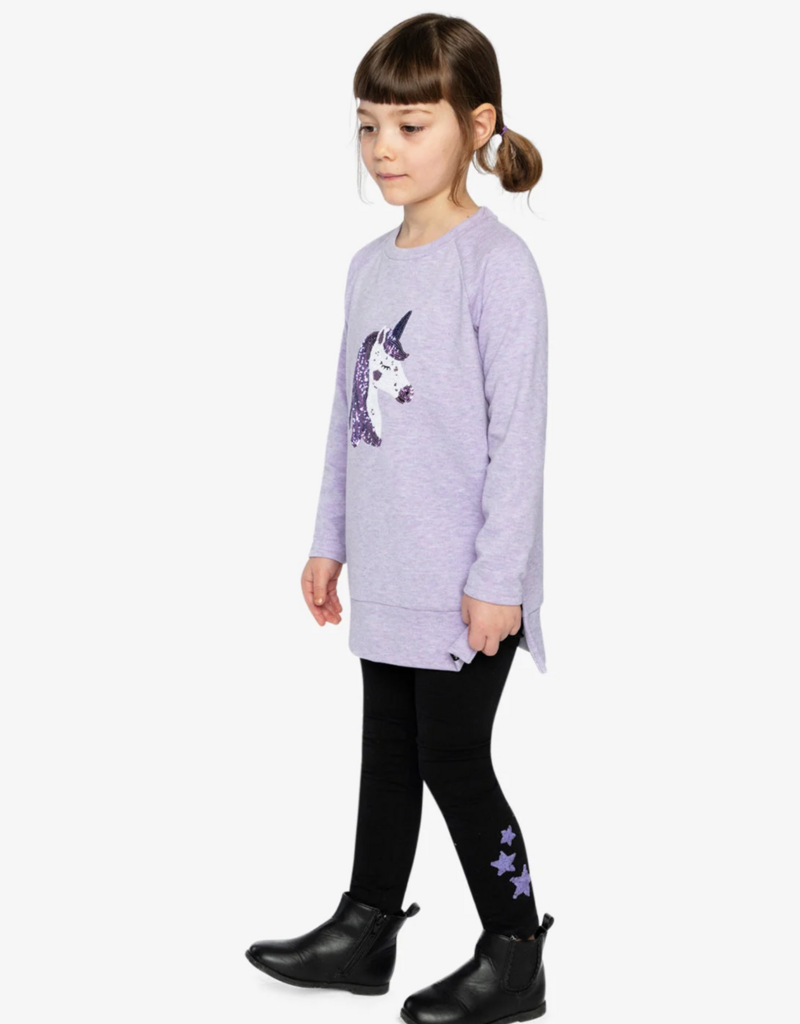 Deux par Deux Organic Jersey Leggings Black w/Stars