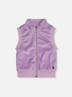 Deux par Deux Fake Fur Sleeveless Vest Violet Tulle