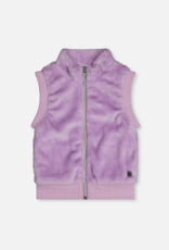 Deux par Deux Fake Fur Sleeveless Vest Violet Tulle