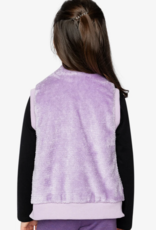 Deux par Deux Fake Fur Sleeveless Vest Violet Tulle