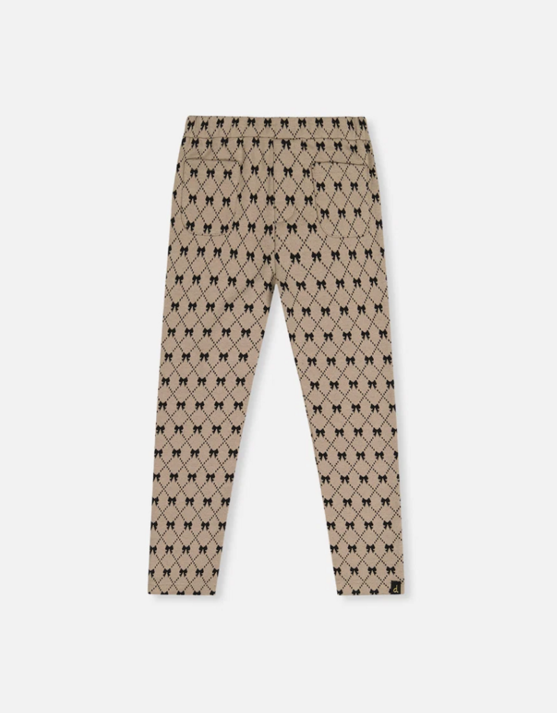 Deux par Deux Tregging Gold Black Jacquard  Bows