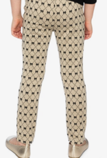 Deux par Deux Tregging Gold Black Jacquard  Bows