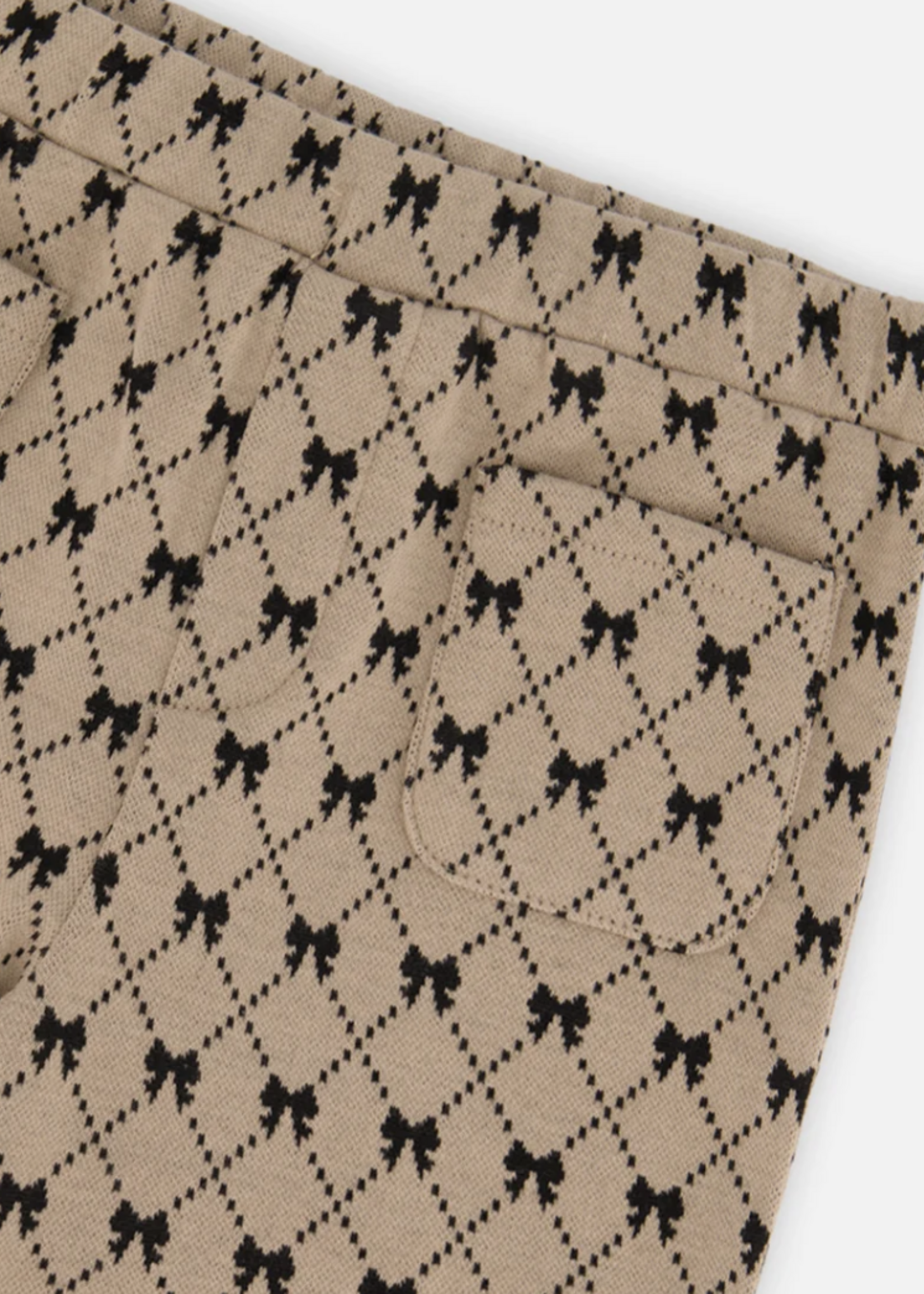 Deux par Deux Tregging Gold Black Jacquard  Bows