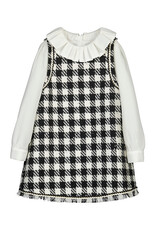 Abel & Lula Black Herringbone Dress