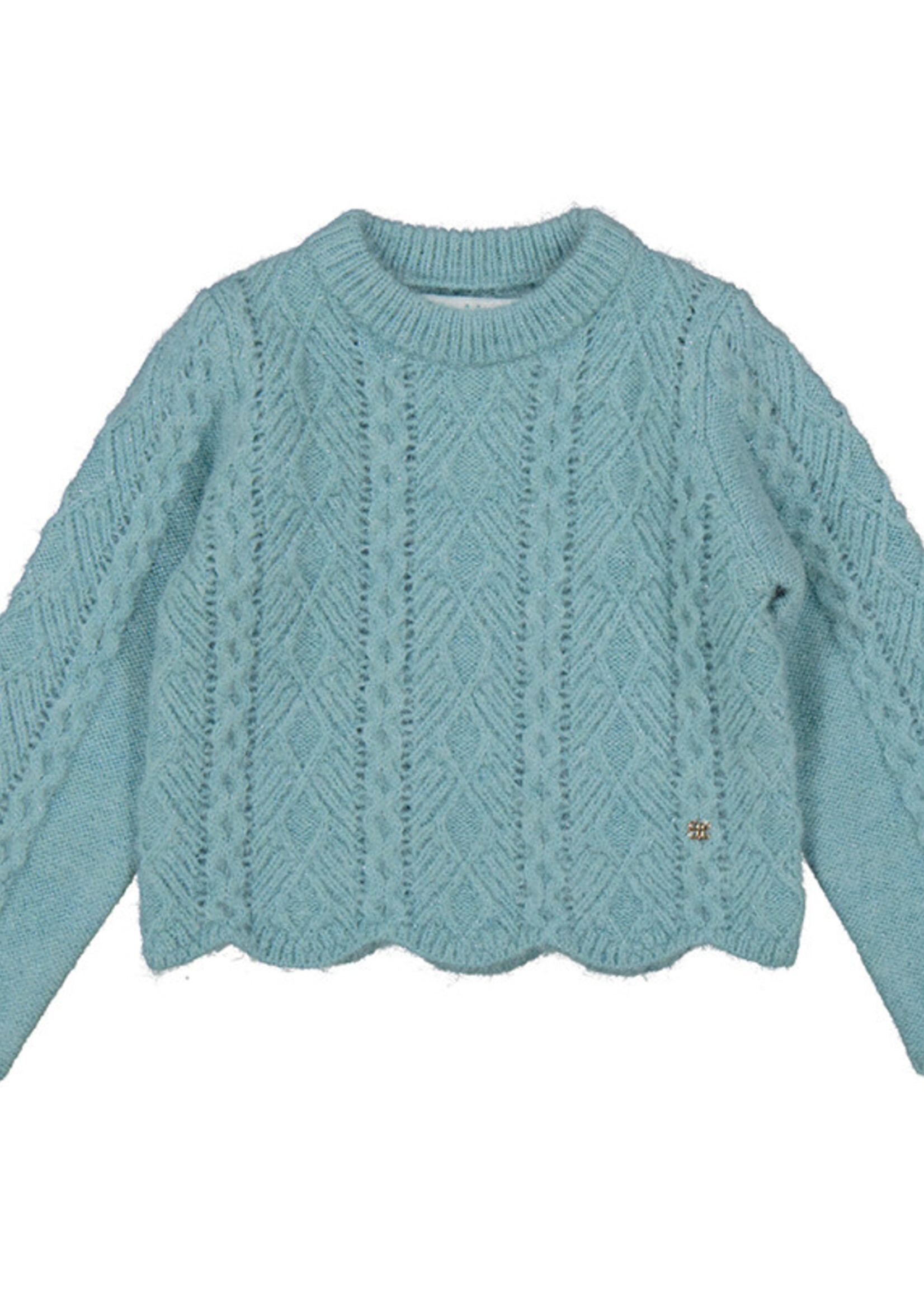 Abel & Lula Soft Aqua Knit Sweater