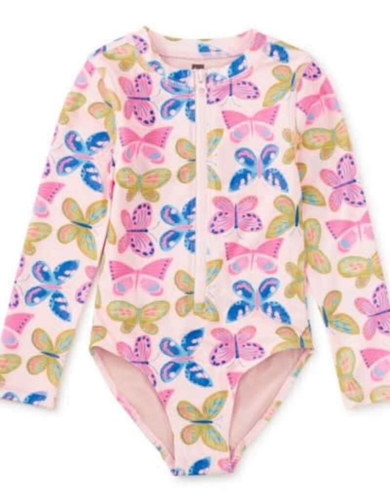Tea Collection L/S ONE-PIECE SWIMSUIT FLUTTER FIESTA