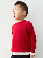 Mayoral Red Basic Crewneck Sweater