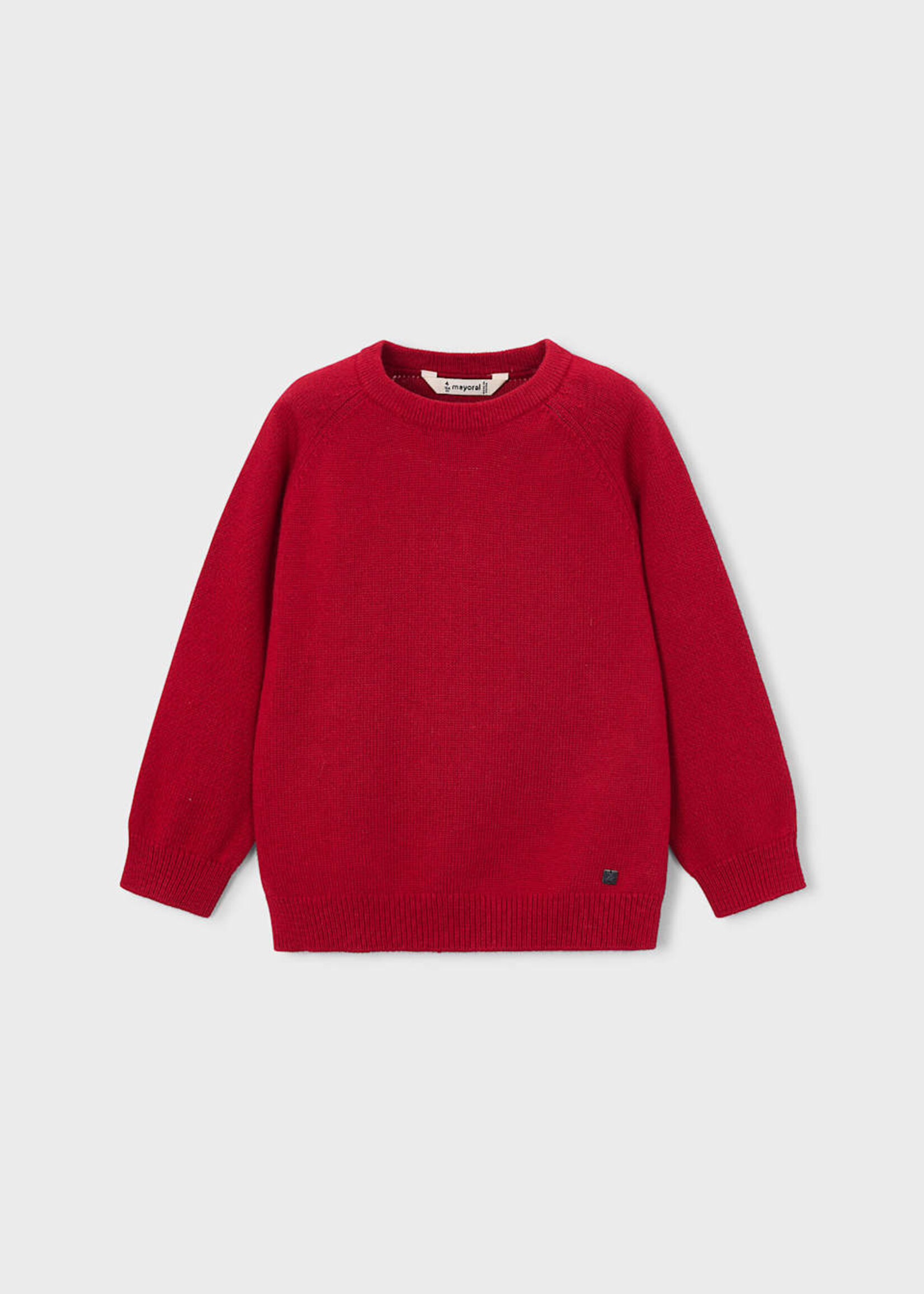Mayoral Red Basic Crewneck Sweater