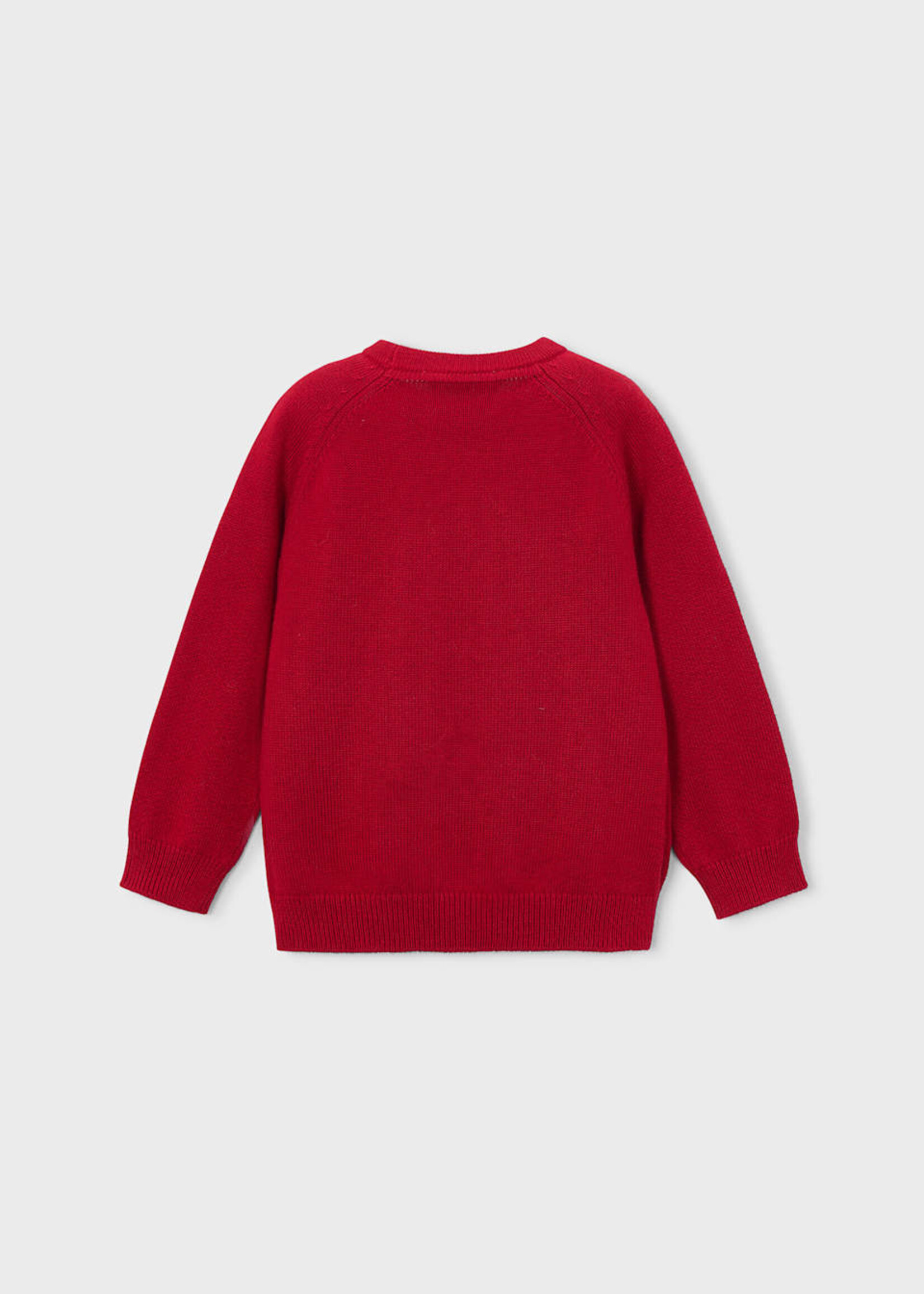 Mayoral Red Basic Crewneck Sweater
