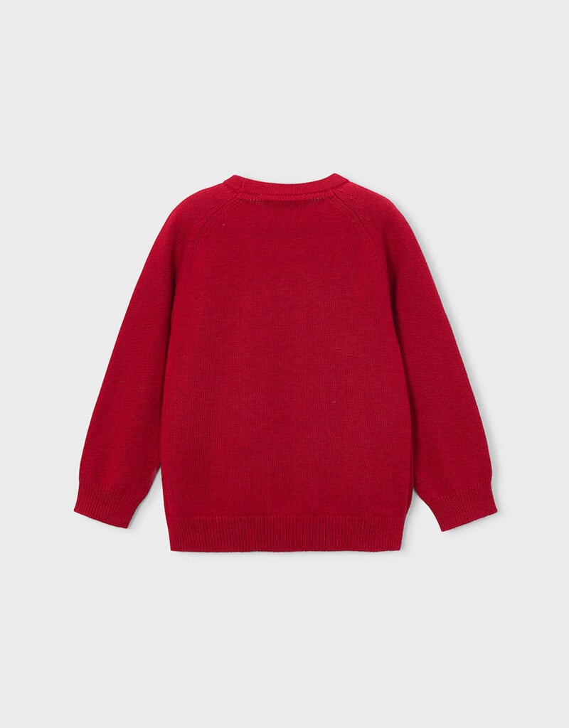 Mayoral Red Basic Crewneck Sweater