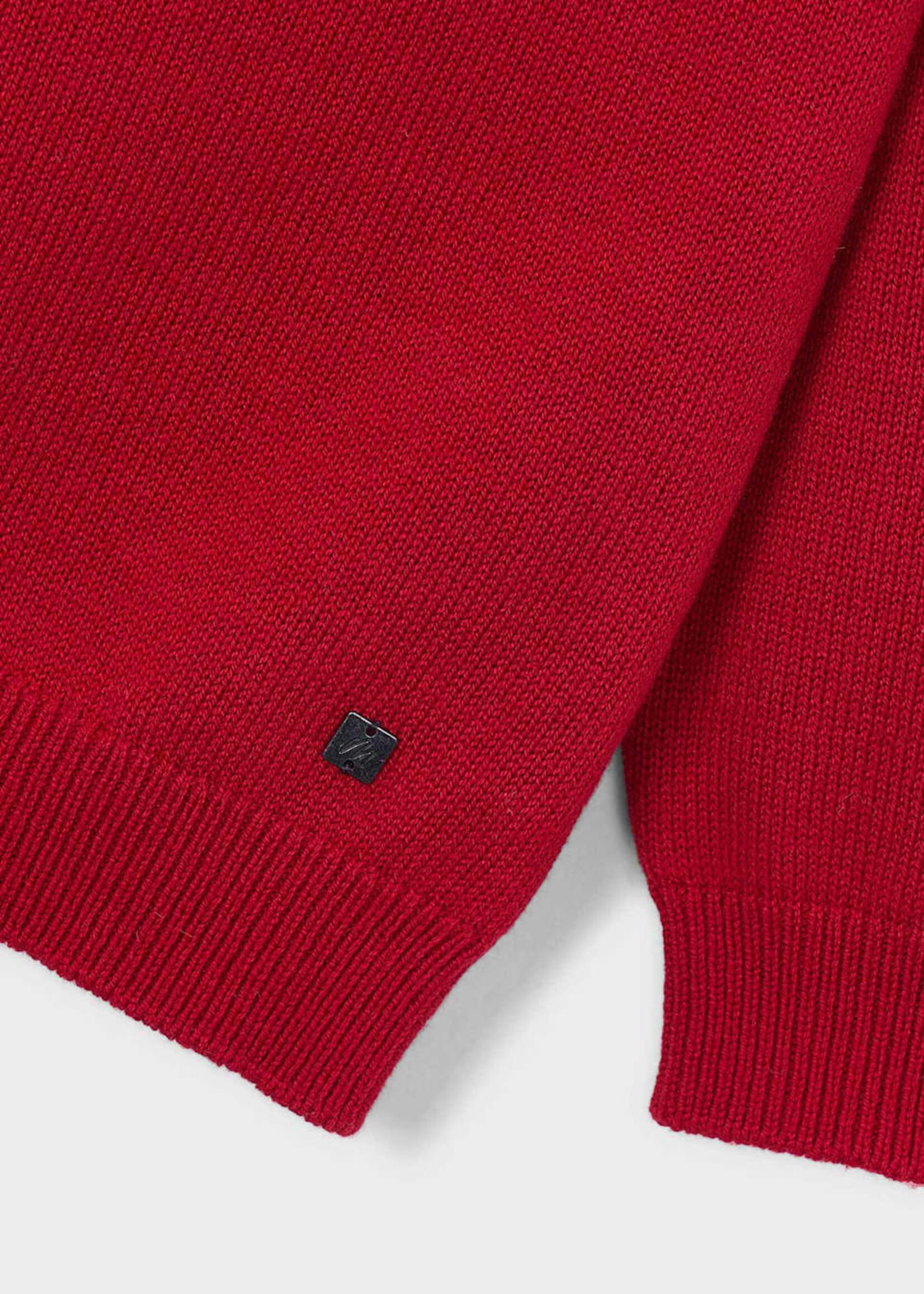 Mayoral Red Basic Crewneck Sweater