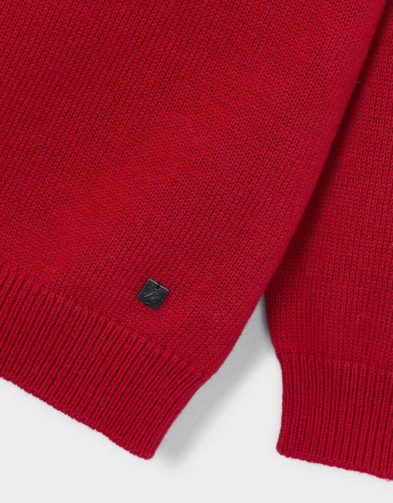 Mayoral Red Basic Crewneck Sweater