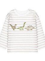 Mayoral L/S Striped Tee w/Dino Applique