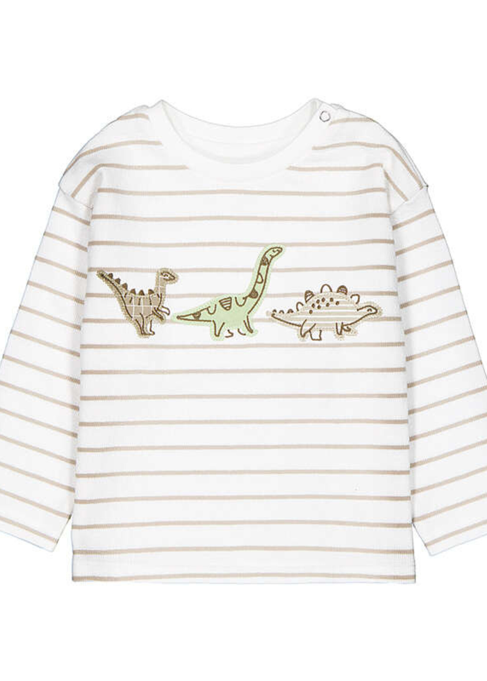 Mayoral L/S Striped Tee w/Dino Applique