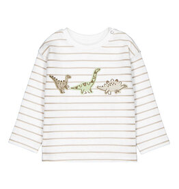 Mayoral L/S Striped Tee w/Dino Applique