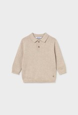 Mayoral L/S Polo Sweater Oat