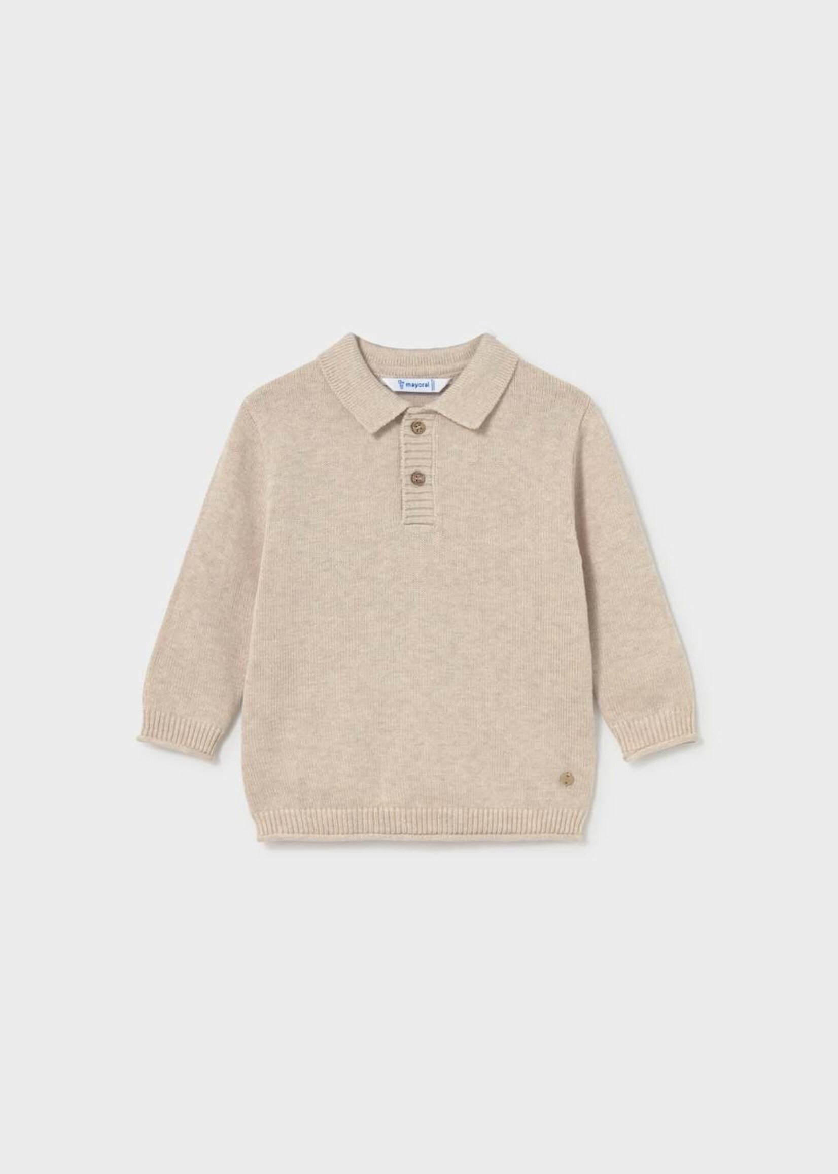 Mayoral L/S Polo Sweater Oat
