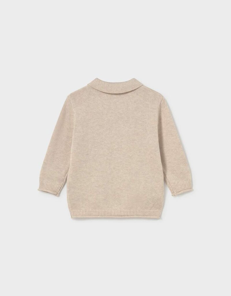 Mayoral L/S Polo Sweater Oat