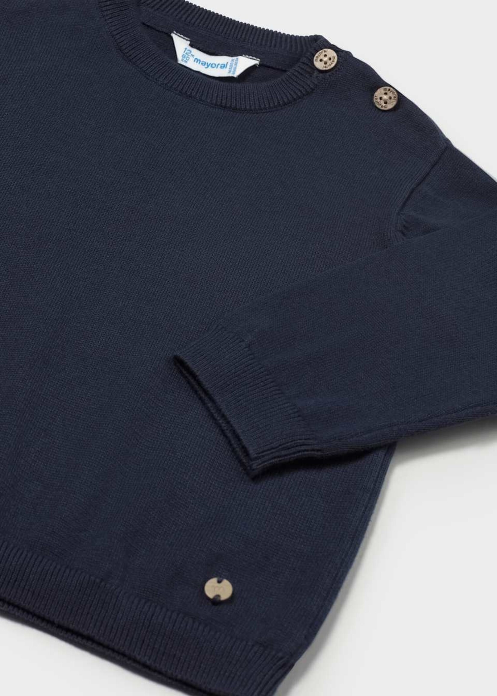 Mayoral Basic Cotton Infant Sweater Blue