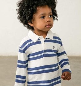 Mayoral L/S Blue Stripe Polo