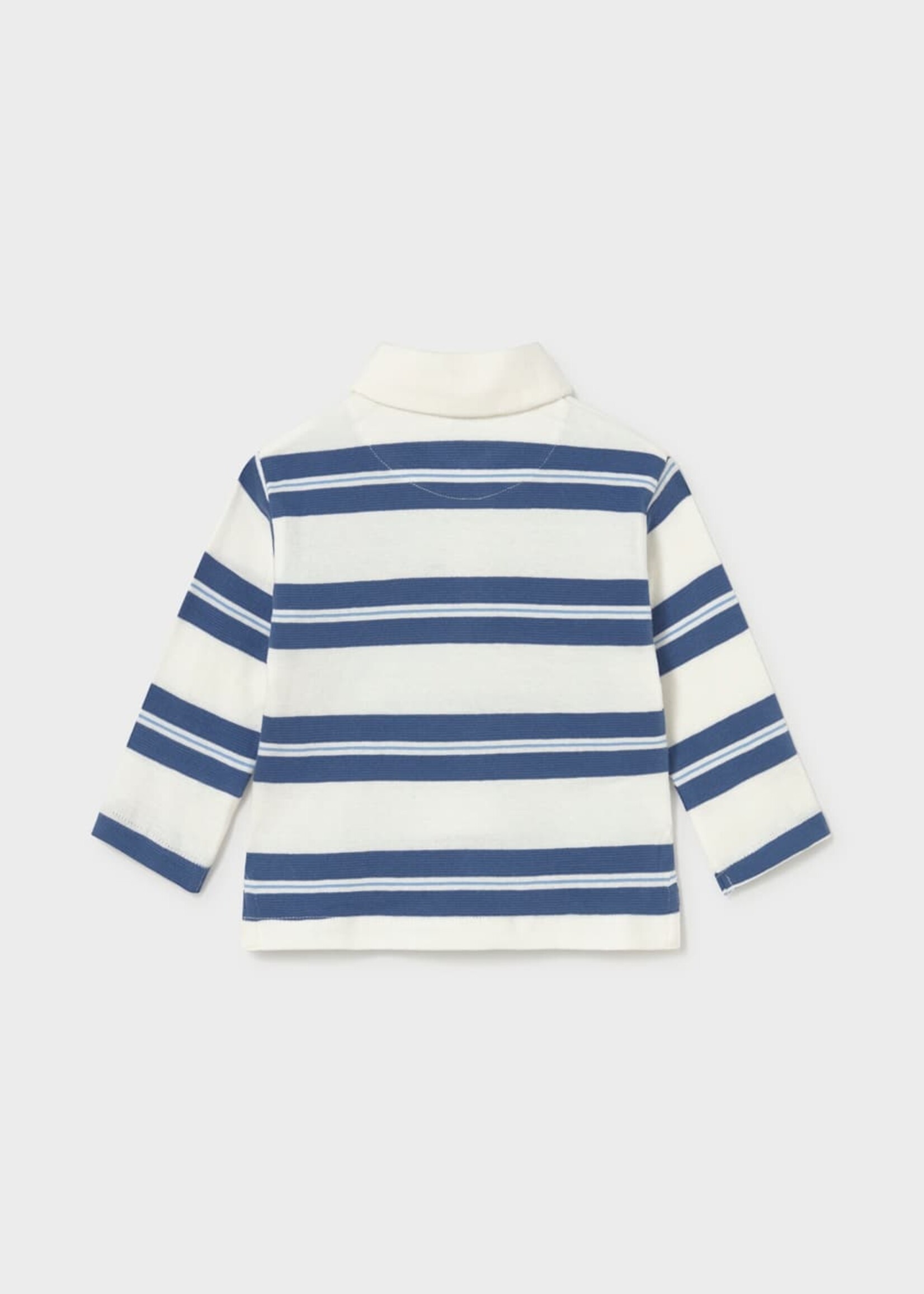 Mayoral L/S Blue Stripe Polo