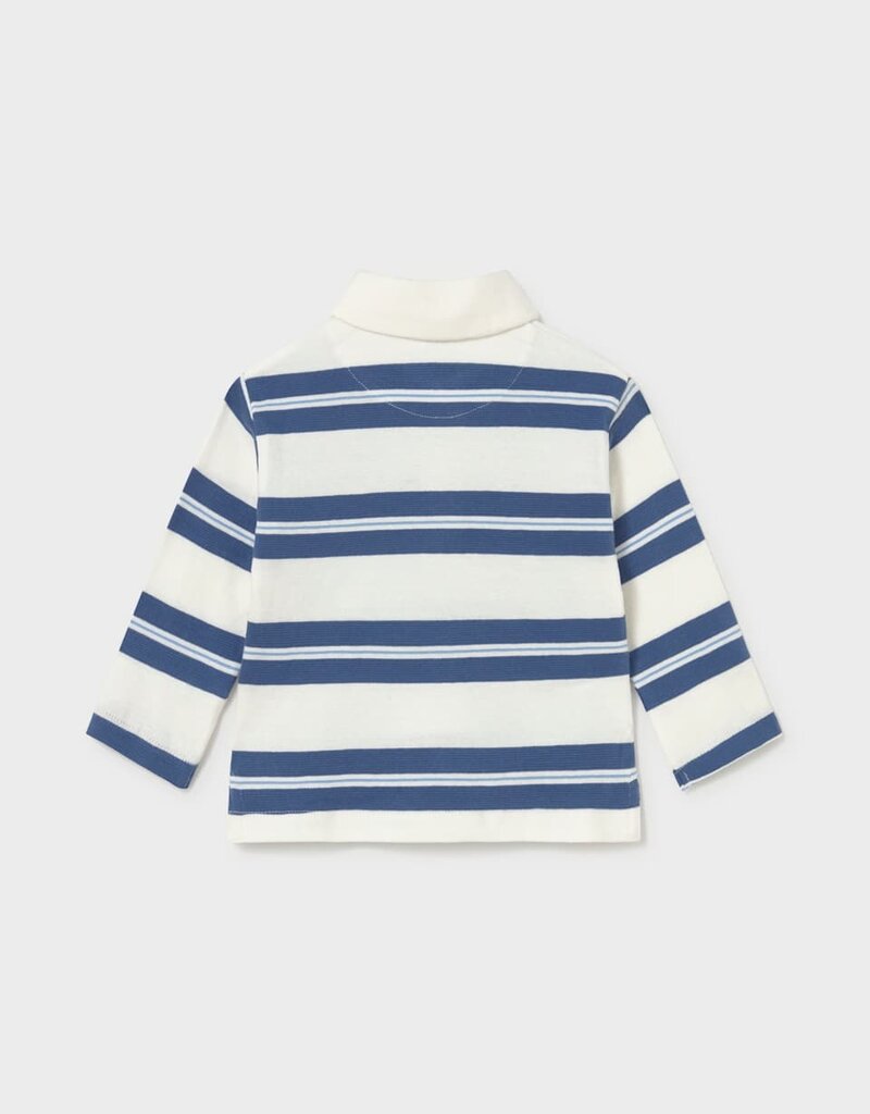 Mayoral L/S Blue Stripe Polo