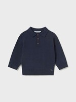 Mayoral L/S Knit Polo Blue