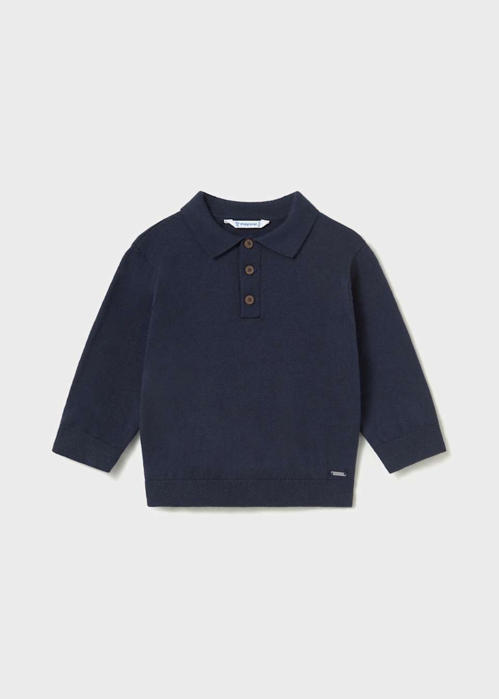 Mayoral L/S Knit Polo Blue