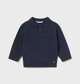 Mayoral L/S Knit Polo Blue