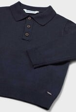 Mayoral L/S Knit Polo Blue