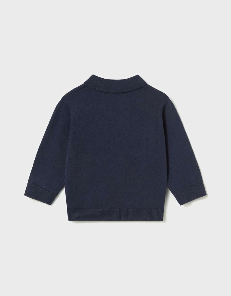 Mayoral L/S Knit Polo Blue