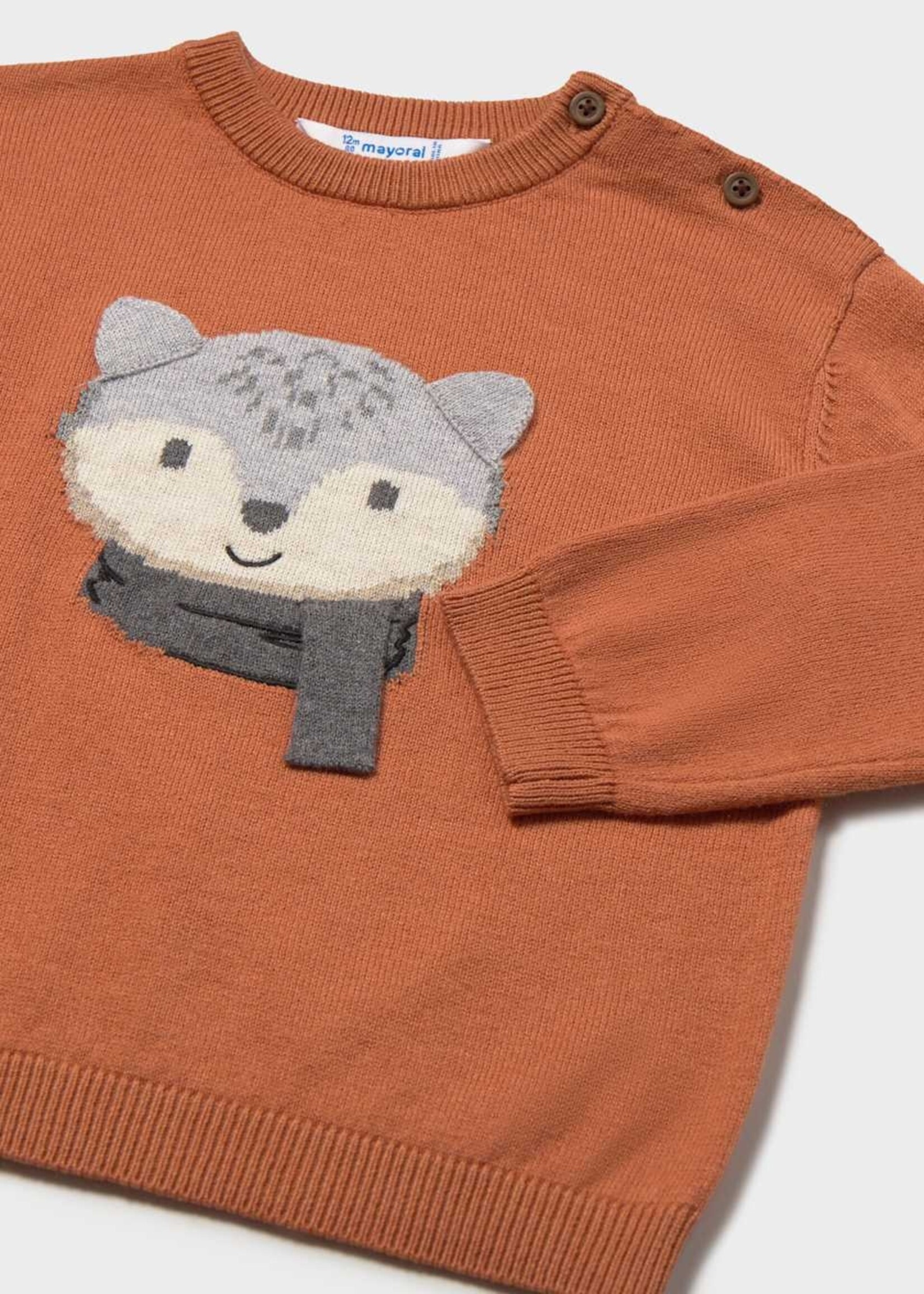 Mayoral Sweater w/Fox Brick Red