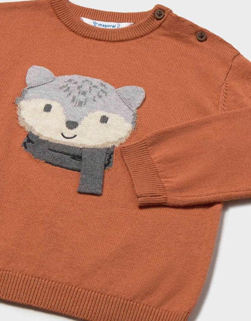 Mayoral Sweater w/Fox Brick Red