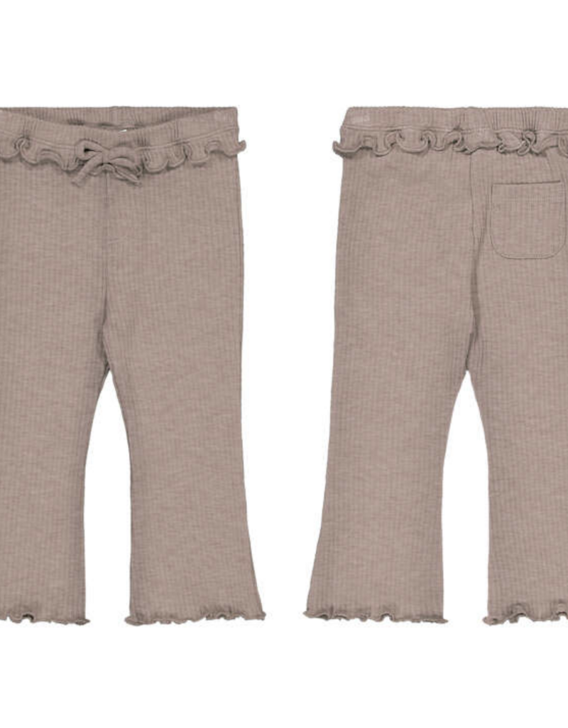 Mayoral Ribbed Flare Leggings Brown