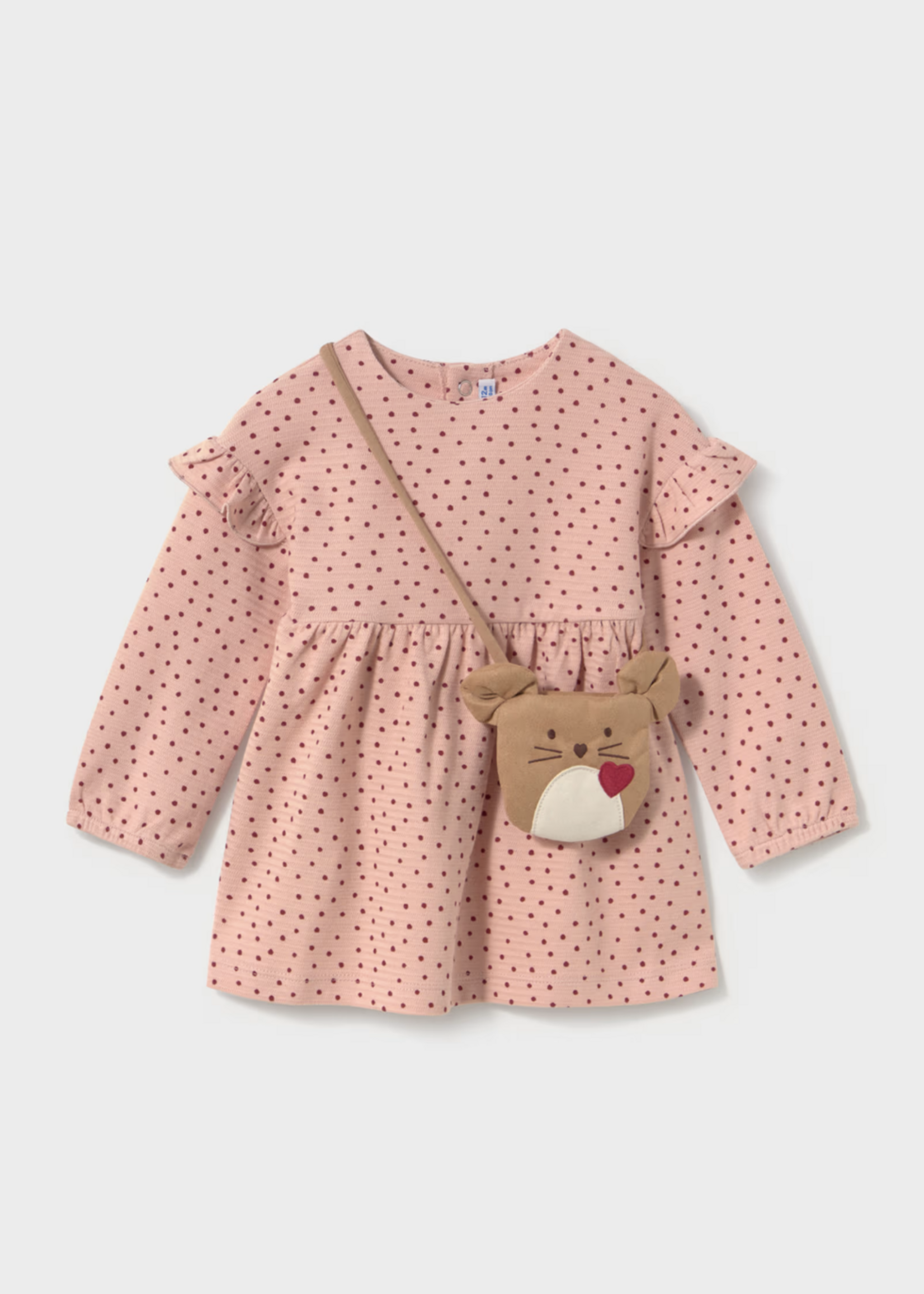 Mayoral Pink Dot Dress w/Purse