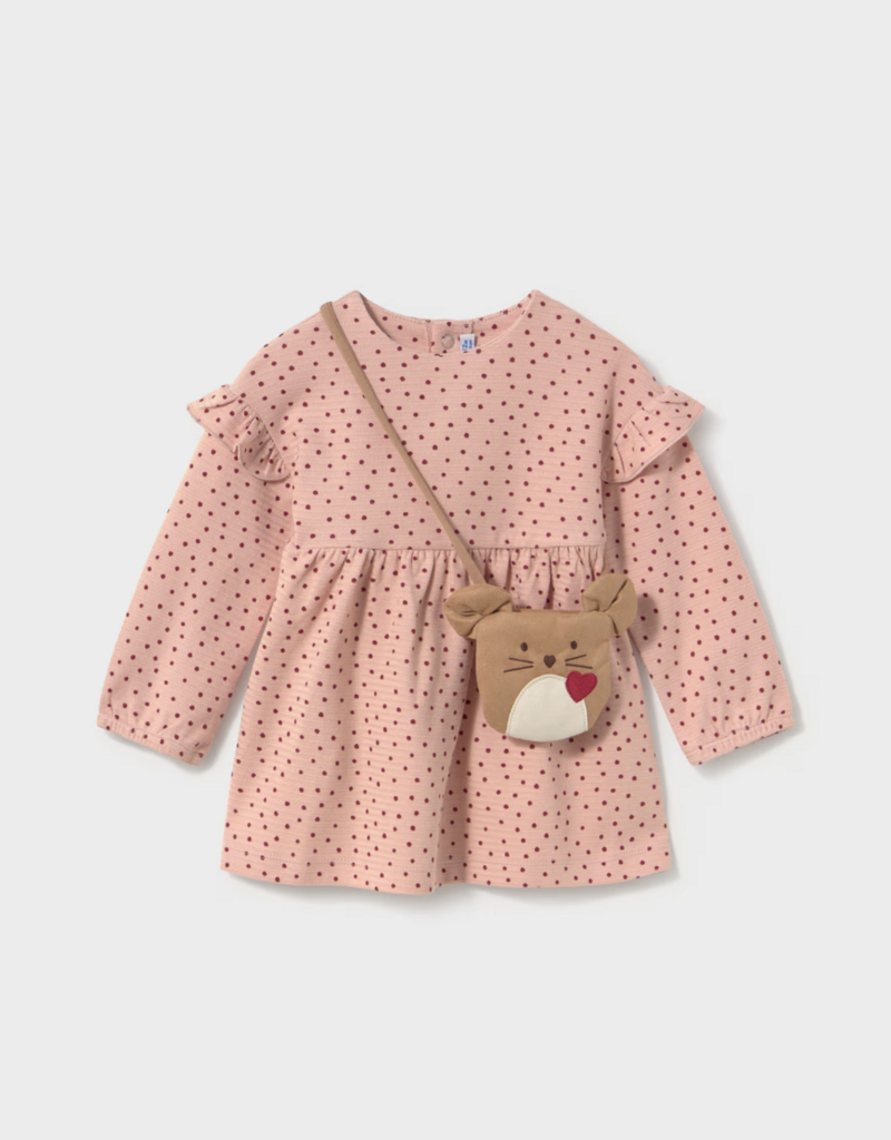 Mayoral Pink Dot Dress w/Purse