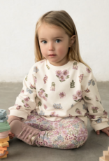 Mayoral Flower Print Fleece Pullover