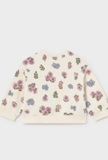 Mayoral Flower Print Fleece Pullover