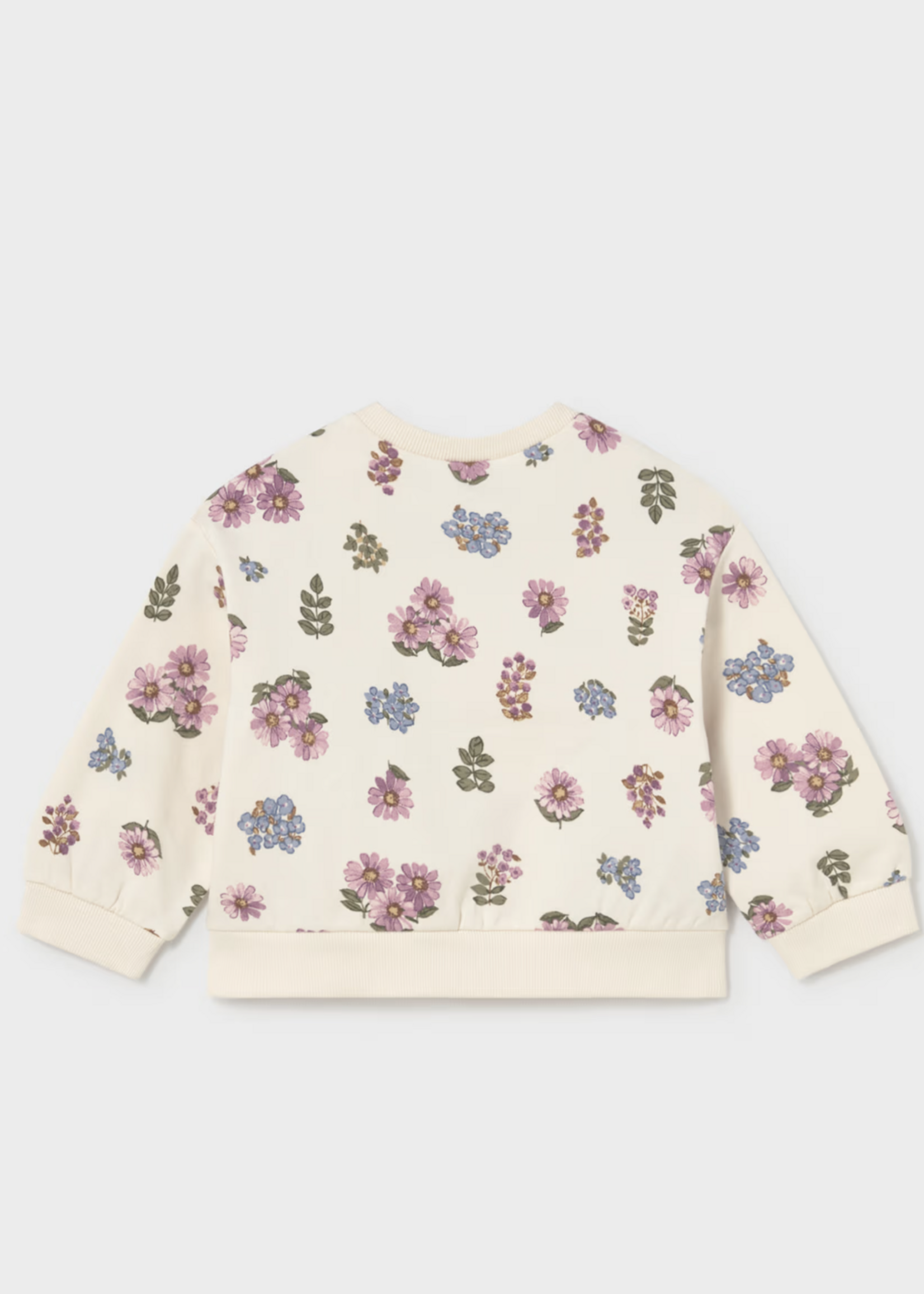 Mayoral Flower Print Fleece Pullover