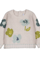 Mayoral Lt Pink Jacquard Flowered Sweater