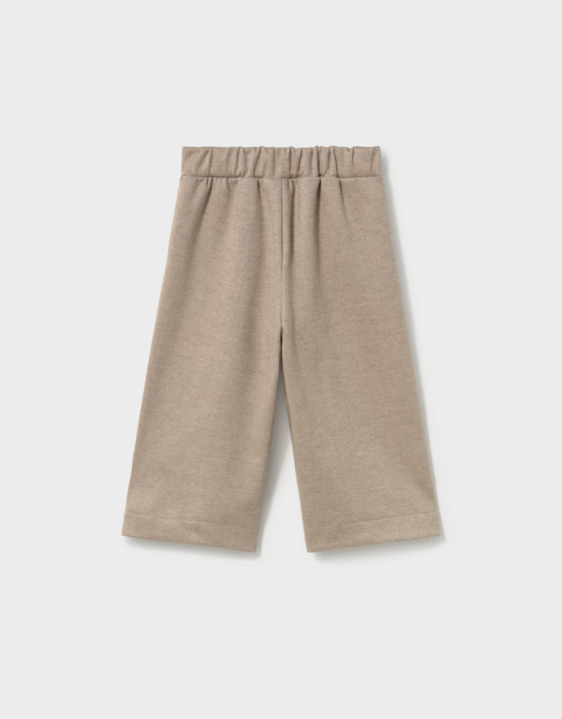 Mayoral Girls Twill Knit Pants Tan