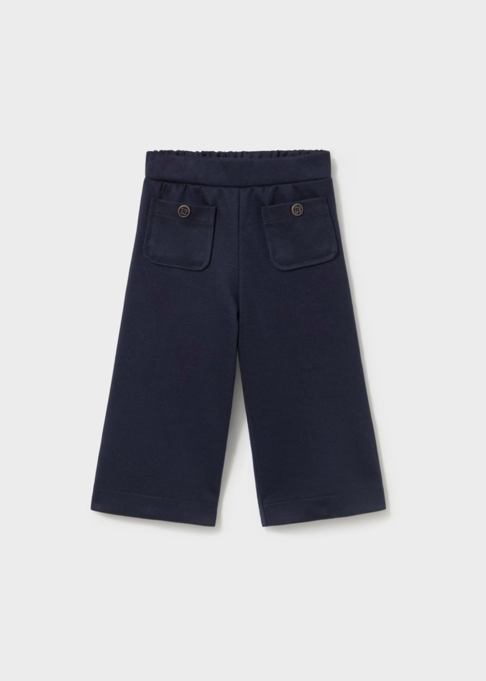 Mayoral Girls Twill Knit Pants Navy