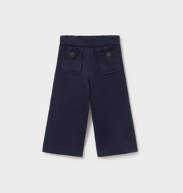 Mayoral Girls Twill Knit Pants Navy