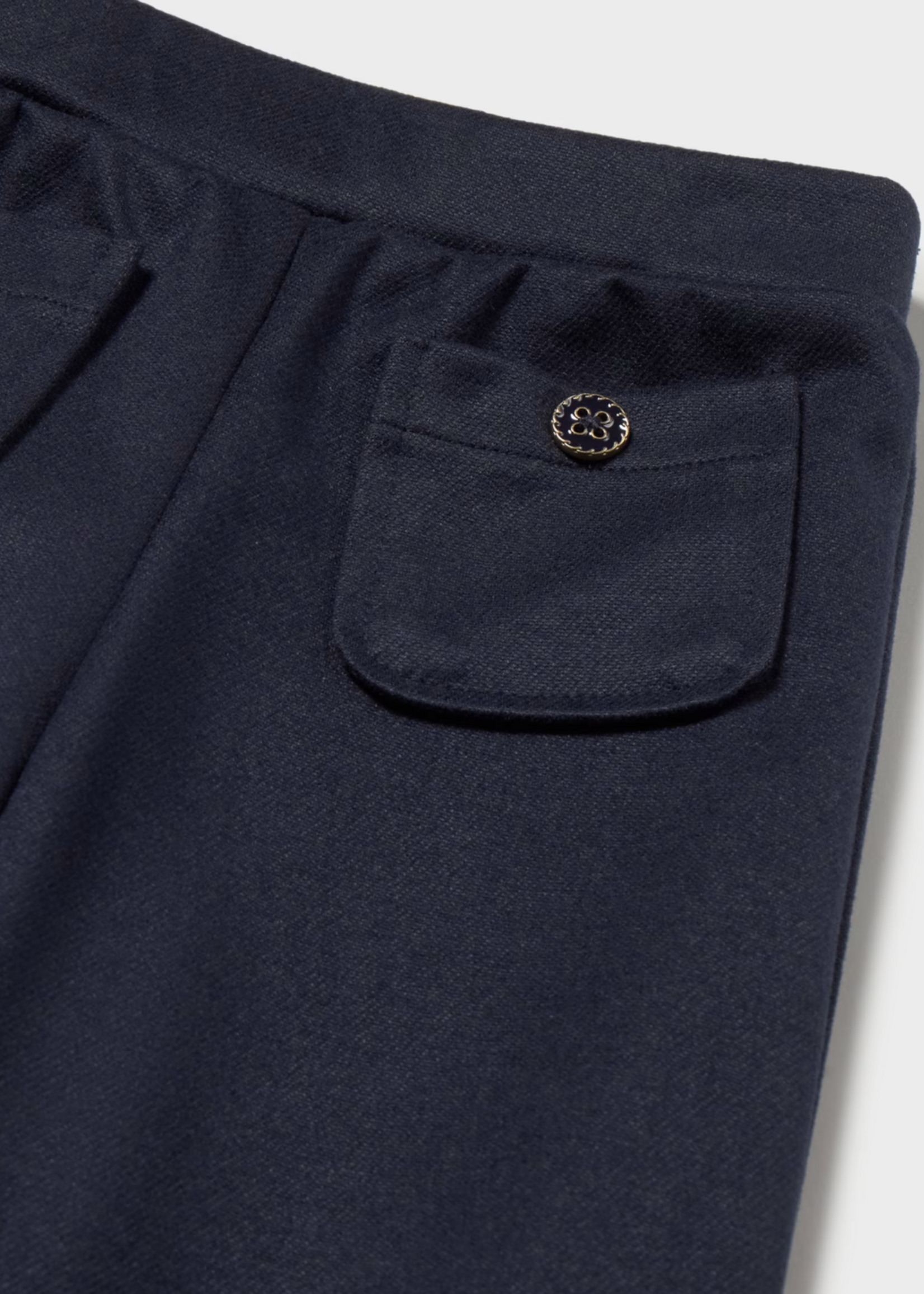 Mayoral Girls Twill Knit Pants Navy