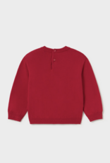 Mayoral Jacquard Red Sweater w/Puppy Applique