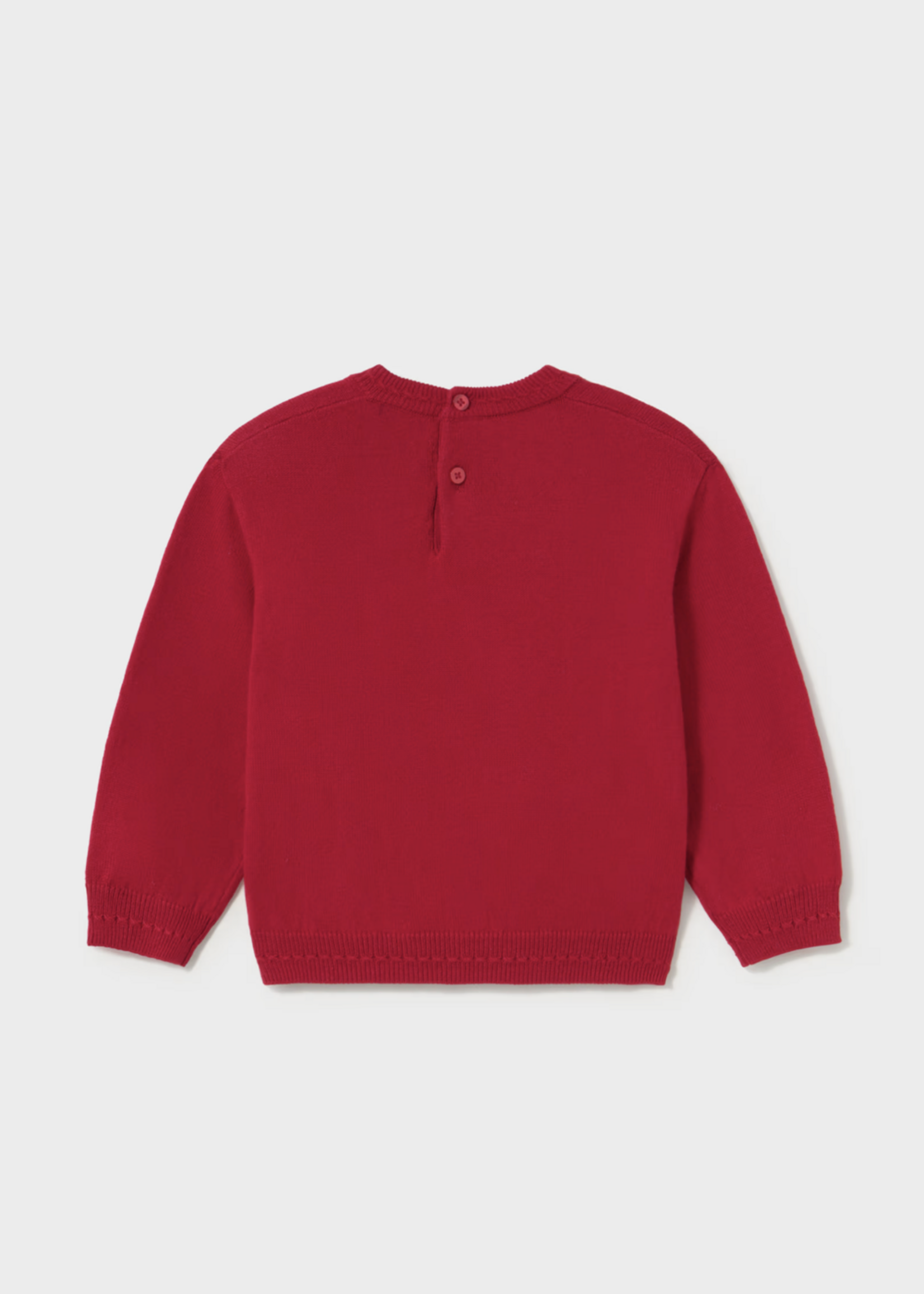 Mayoral Jacquard Red Sweater w/Puppy Applique