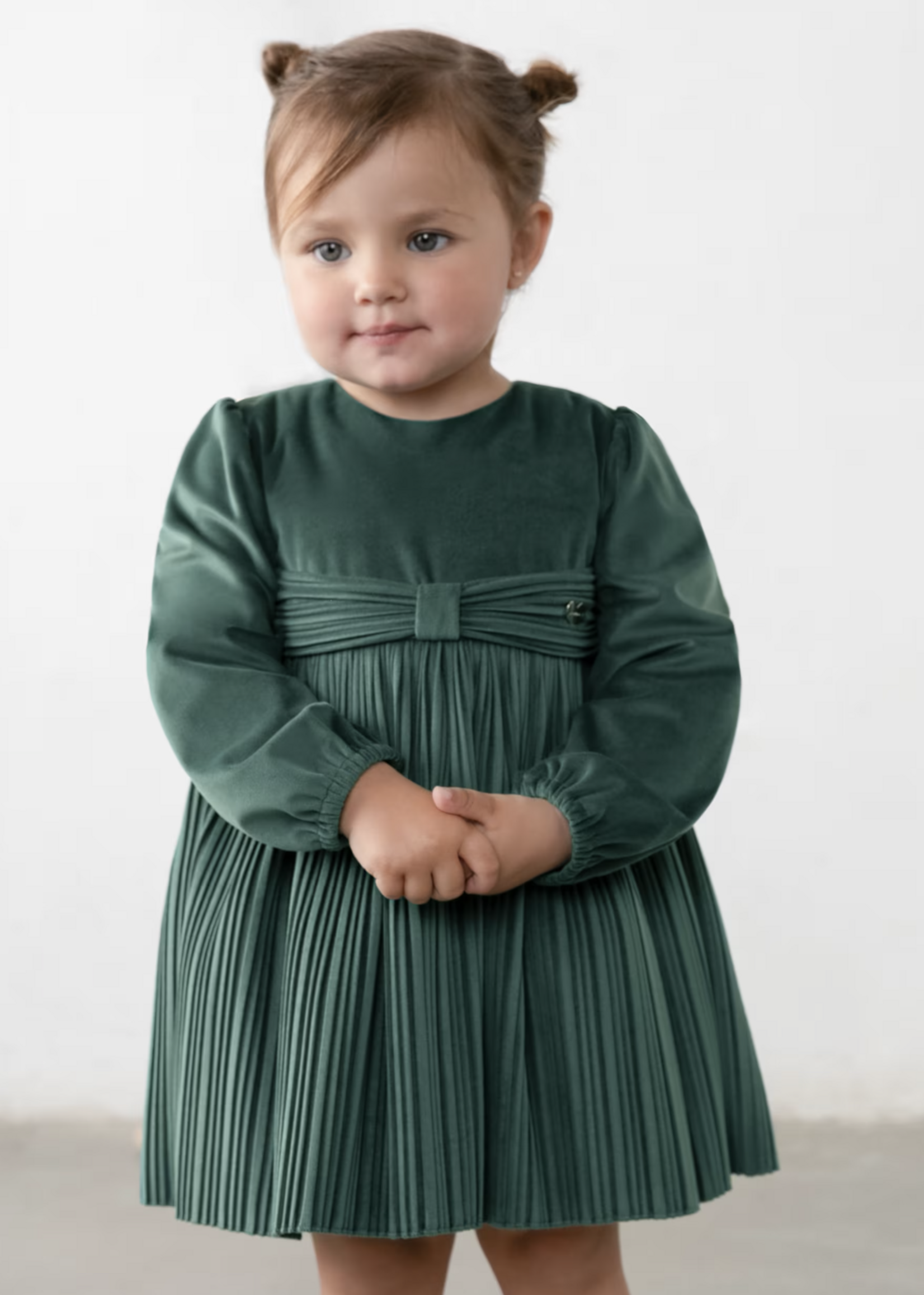 Mayoral Green Velvet Dress